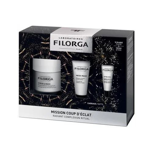COFFRET FILORGA MISSION COUP D'ECLAT SCRUB & MASK MASQUE EXFOLIANT REOXYGENANT 55ML