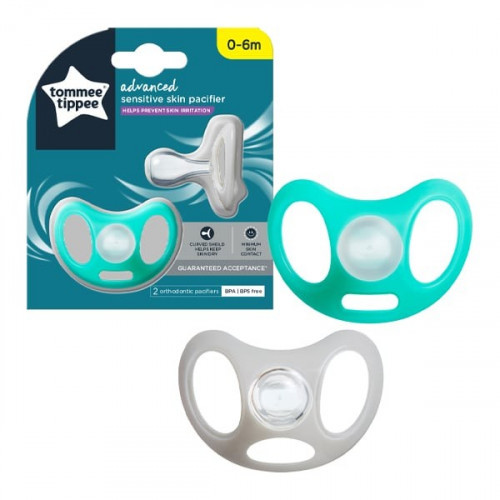 TOMMEE TIPPEE ADVANCED 2 SUCETTES SENSIBLE EN SILICONE 0-6M