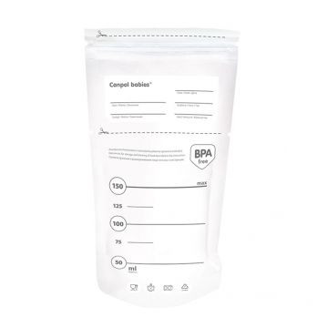 canpol sac de congelation stériles 150ml pour lait maternel 20 pièces