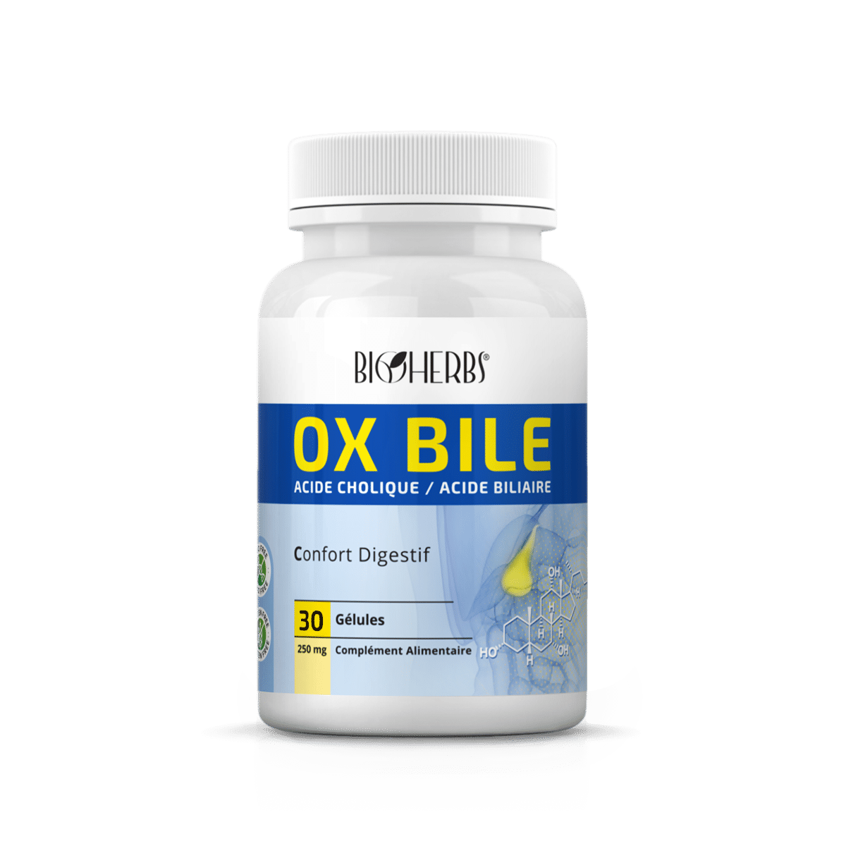 BIOHERBS Ox bile ,30 gélules