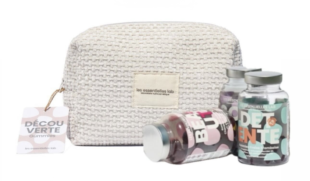 LES ESSENTIELLES LAB TROUSSE DECOUVERTE GUMMIES BEAUTE DETENTE SOMMEIL 3 BOITES