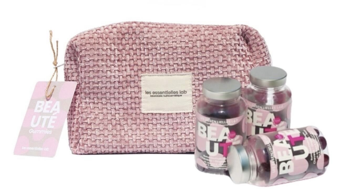LES ESSENTIELLES LAB TROUSSE BEAUTE GUMMIES FRUITS ROUGES 3 BOITES